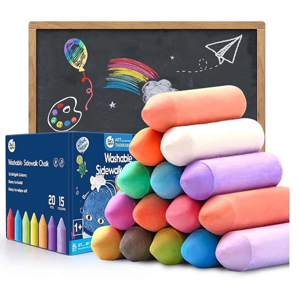 Jar Melo - Washable Sidewalk Chalk - 20 Pcs