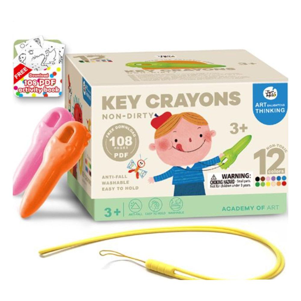 Jar Melo - Key Crayons Non Dirty - 12 Pcs