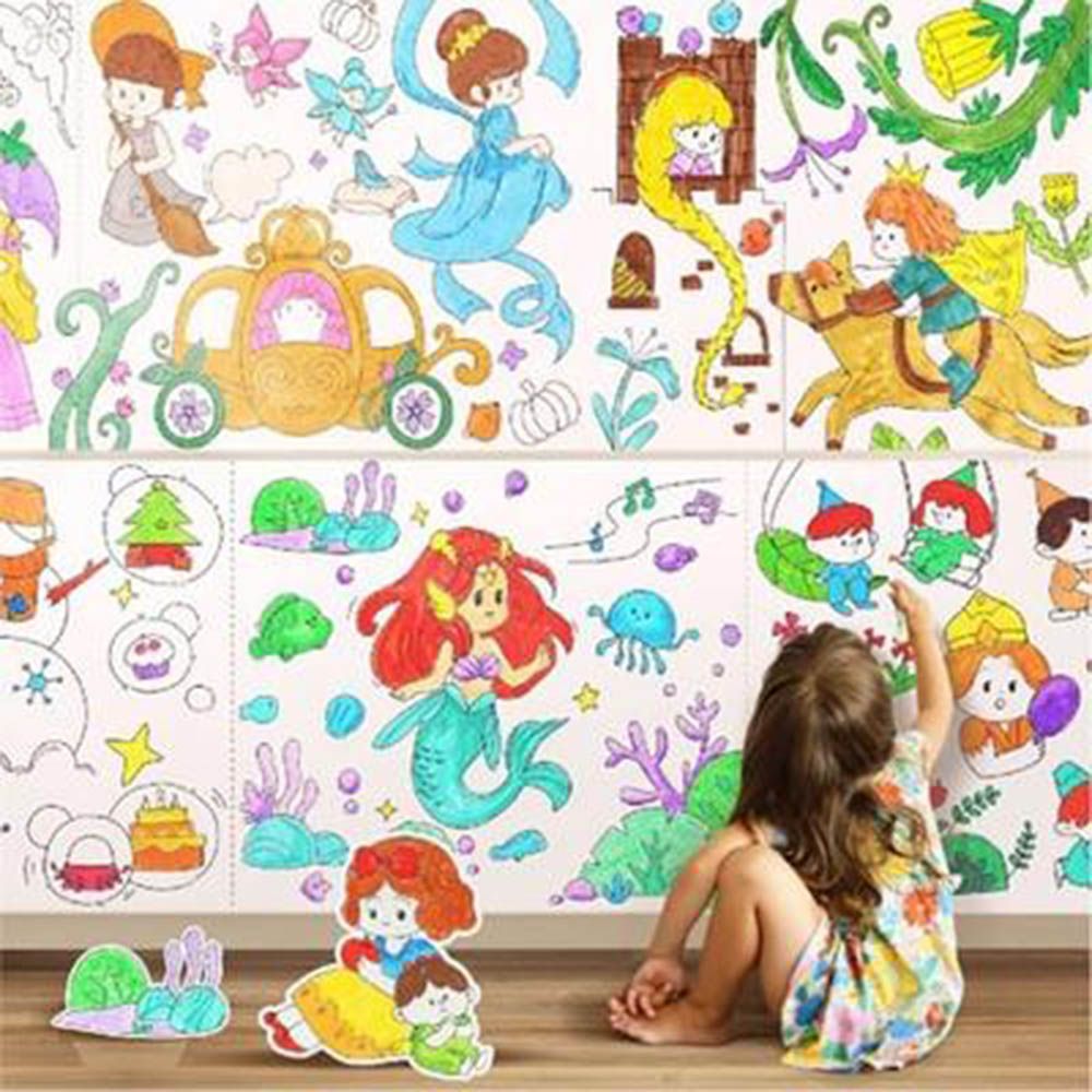 Jar Melo - Sticky Colouring Poster - Fairy Tale Land - 3m