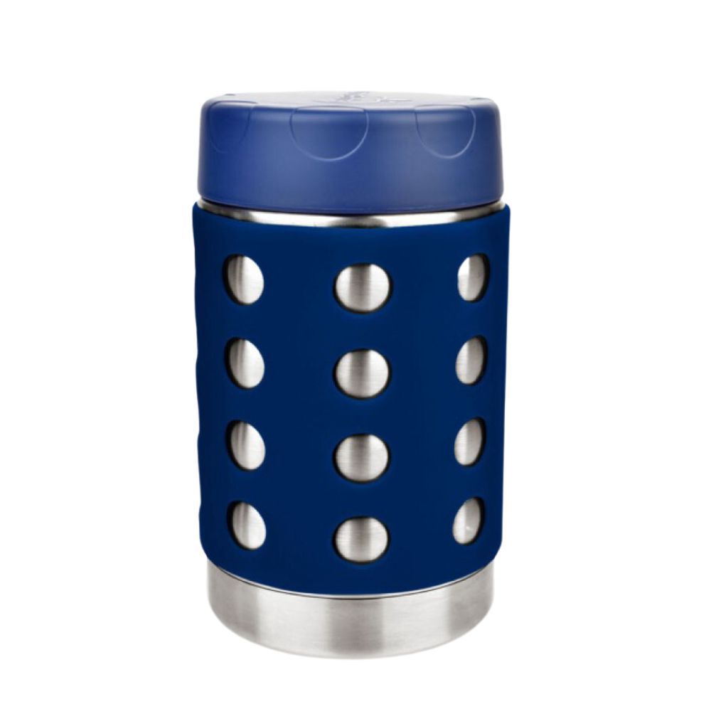 Lunchbots - Thermal Dots Food Jar - Stainless Steel - 470ml - Navy