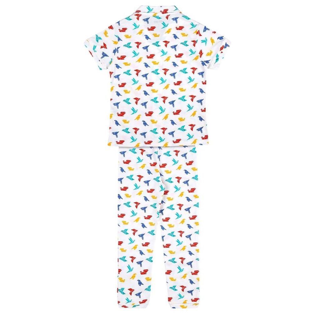 Ola Otter - 2pc-Set - Short Sleeve Nightsuit - Gummy Birds