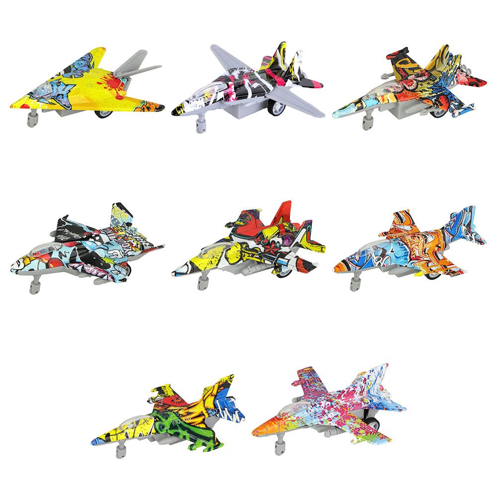 Kidzpro - Pull Back Diecast Jet Fighter 1pc - Style May Vary