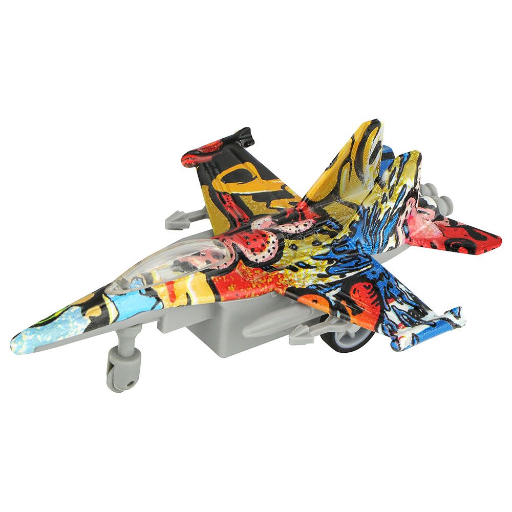 Kidzpro - Pull Back Diecast Jet Fighter 1pc - Style May Vary