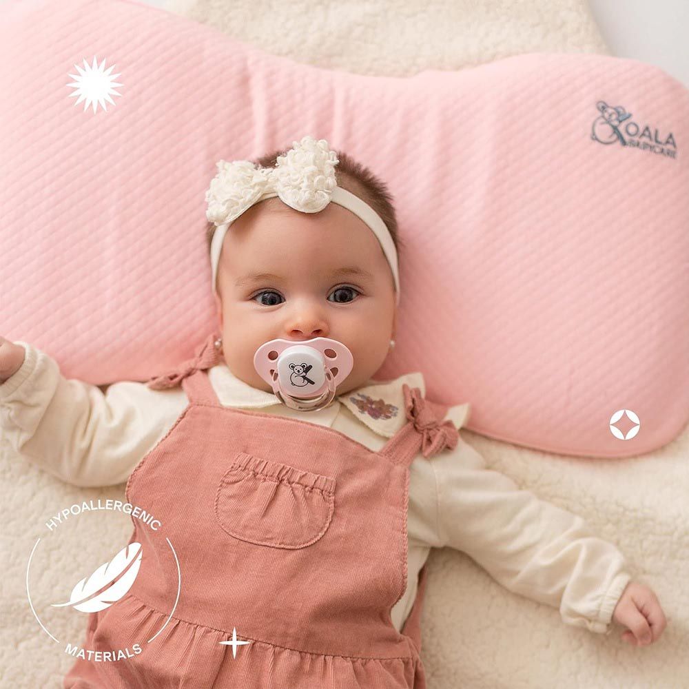 Koala Babycare - Perfect Head Maxi Flat Head Baby Pillow - Pink