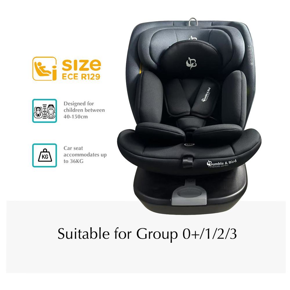 Bumble & Bird - All In One Isofix Car Seat - Black