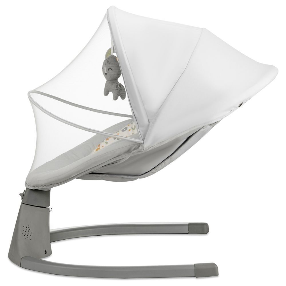 Kinderkraft - 2-In-1 Lumi 2 Electric Rocker-Bouncer - Light Grey