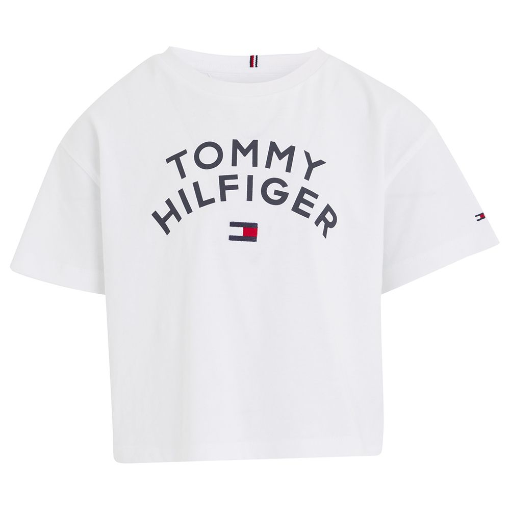 Tommy Hilfiger - Girls Tommy Hilfiger Flag Short Sleeves Tee - White