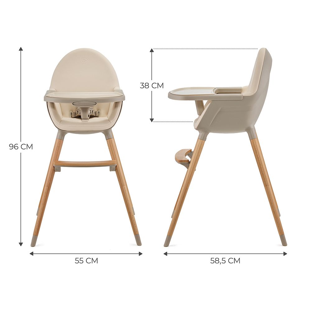 Kinderkraft - 2-in-1 Fini 2 Baby High Chair - Beige