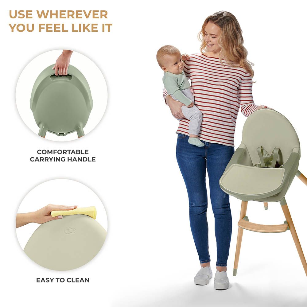 Kinderkraft - 2-in-1 Fini 2 Baby High Chair - Green