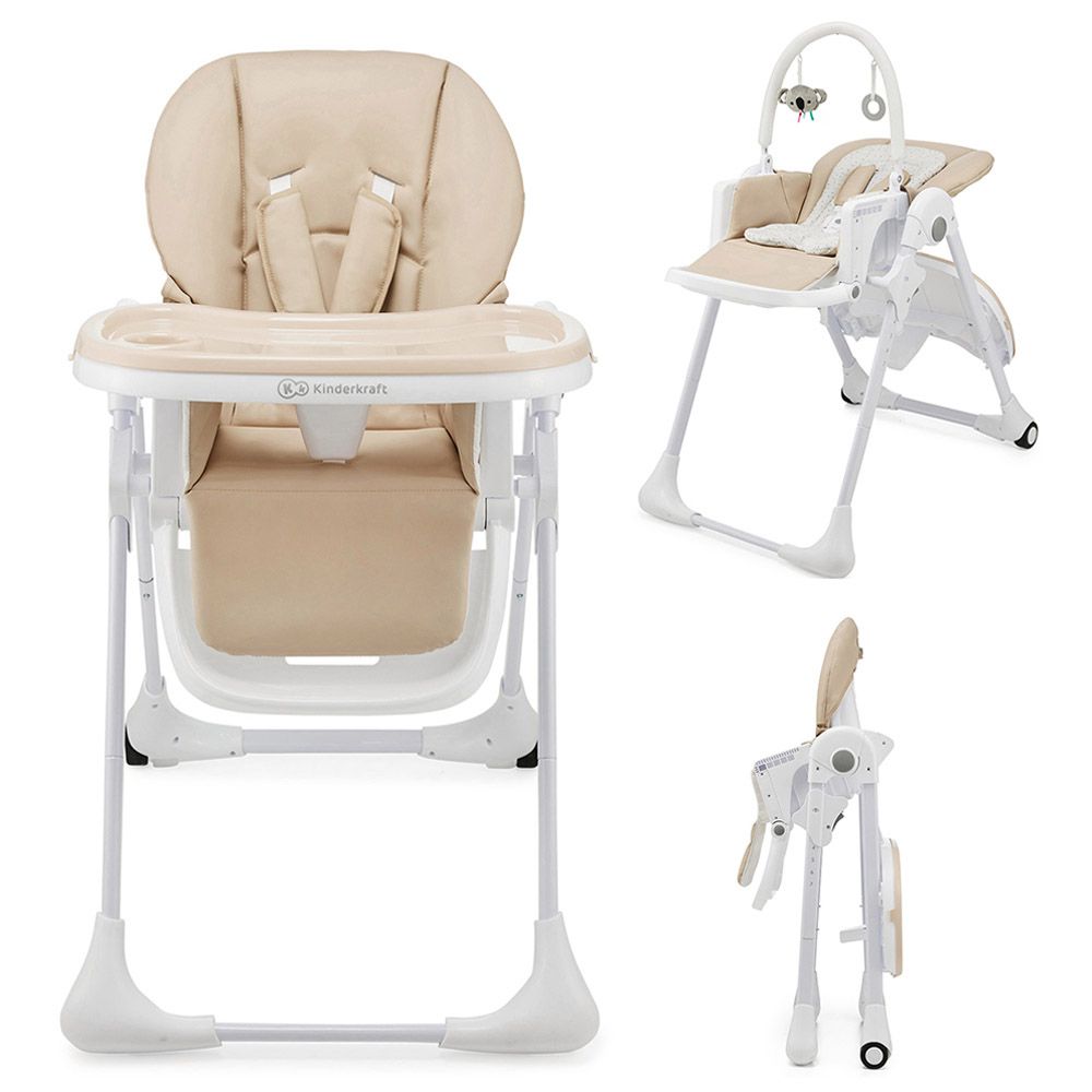 Kinderkraft - 2-in-1 Tummie High Chair - Beige