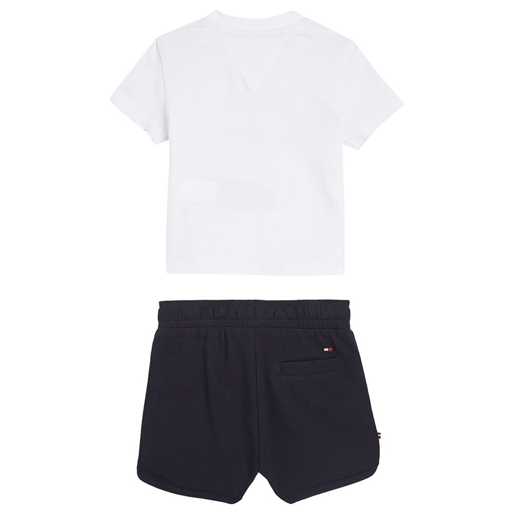 Tommy Hilfiger - 2pc-Set - Baby TH Logo T-Shirt And Shorts- White