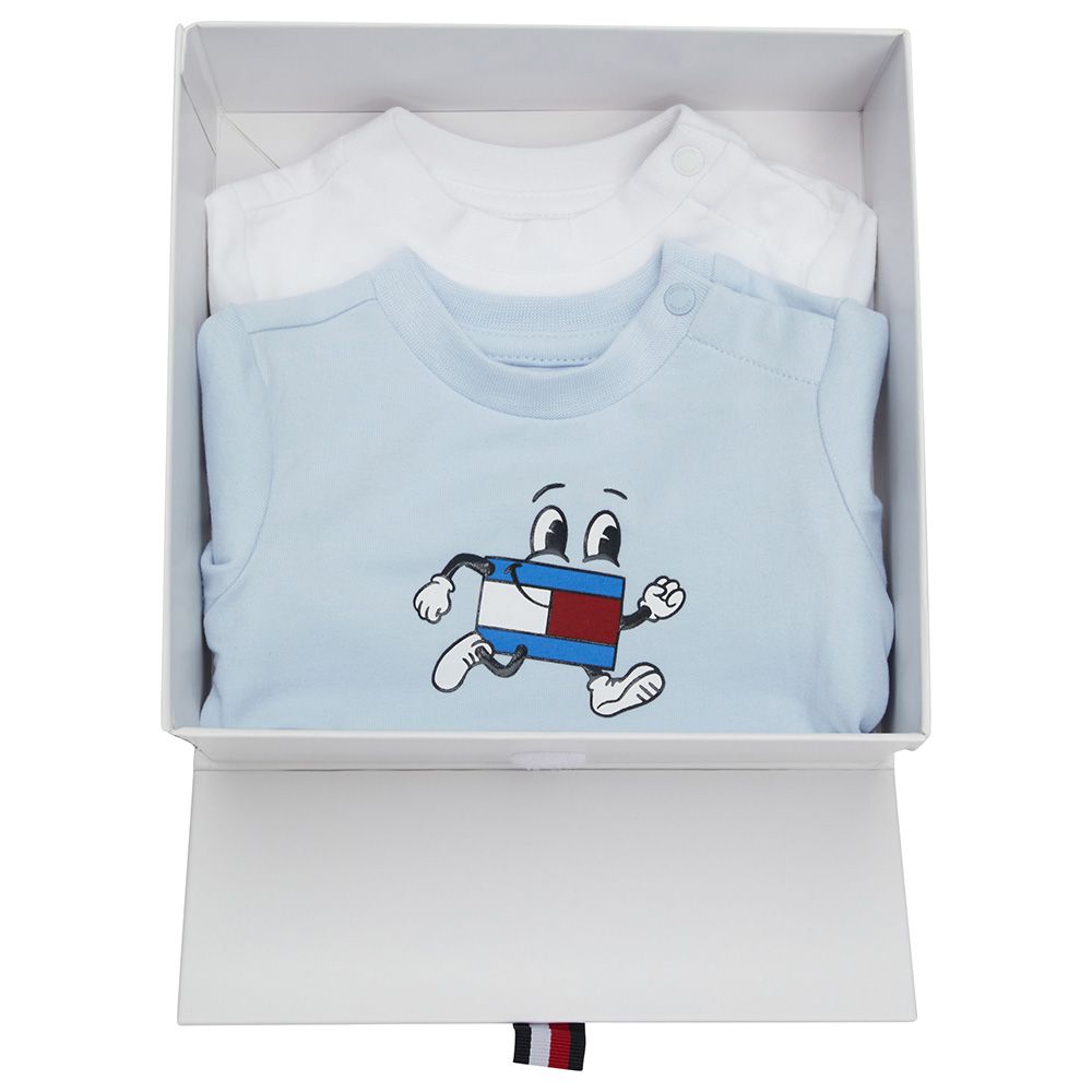 Tommy Hilfiger - 2pc-Set - Baby Flag Character Tee - Blue