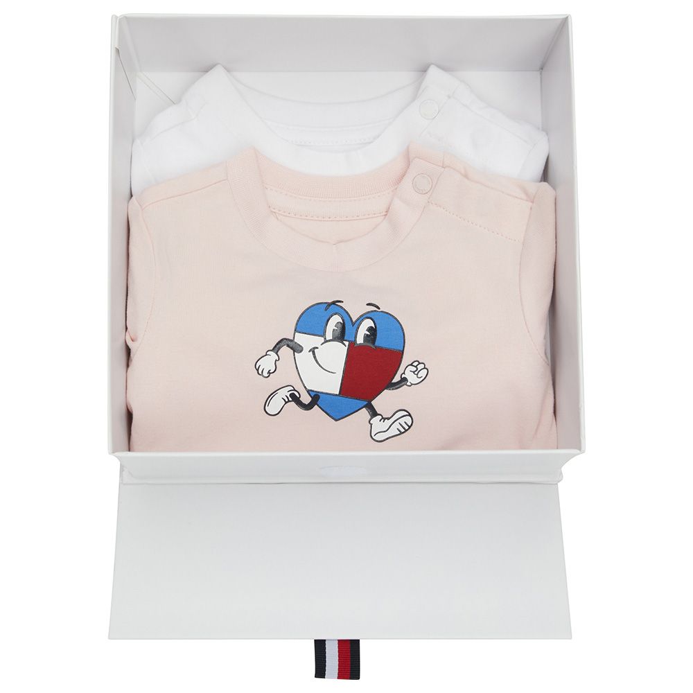 Tommy Hilfiger - 2pc-Set - Baby Flag Character Tee - Pink