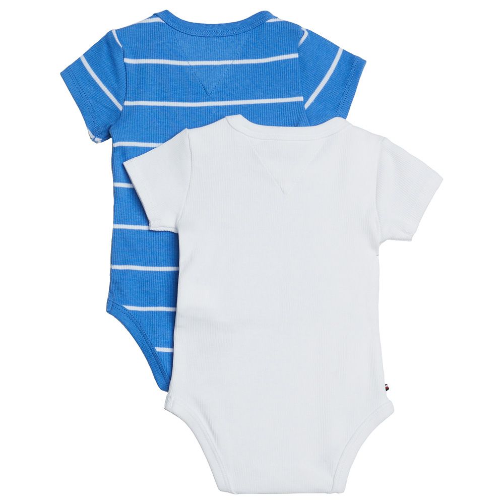 Tommy Hilfiger - 2pc-Set - Ribbed Logo Bodysuits - Blue