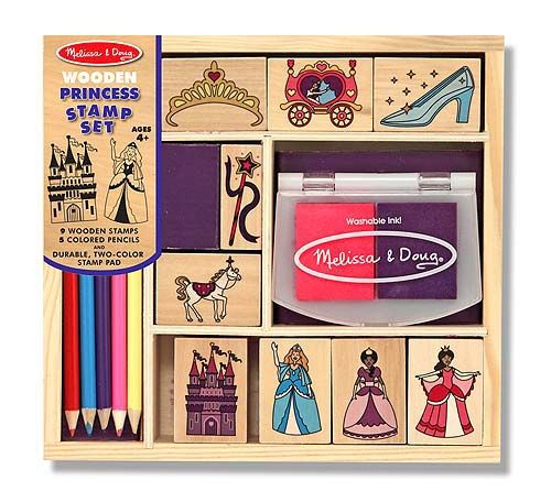 Melissa & Doug Wooden Princess Stamp Set