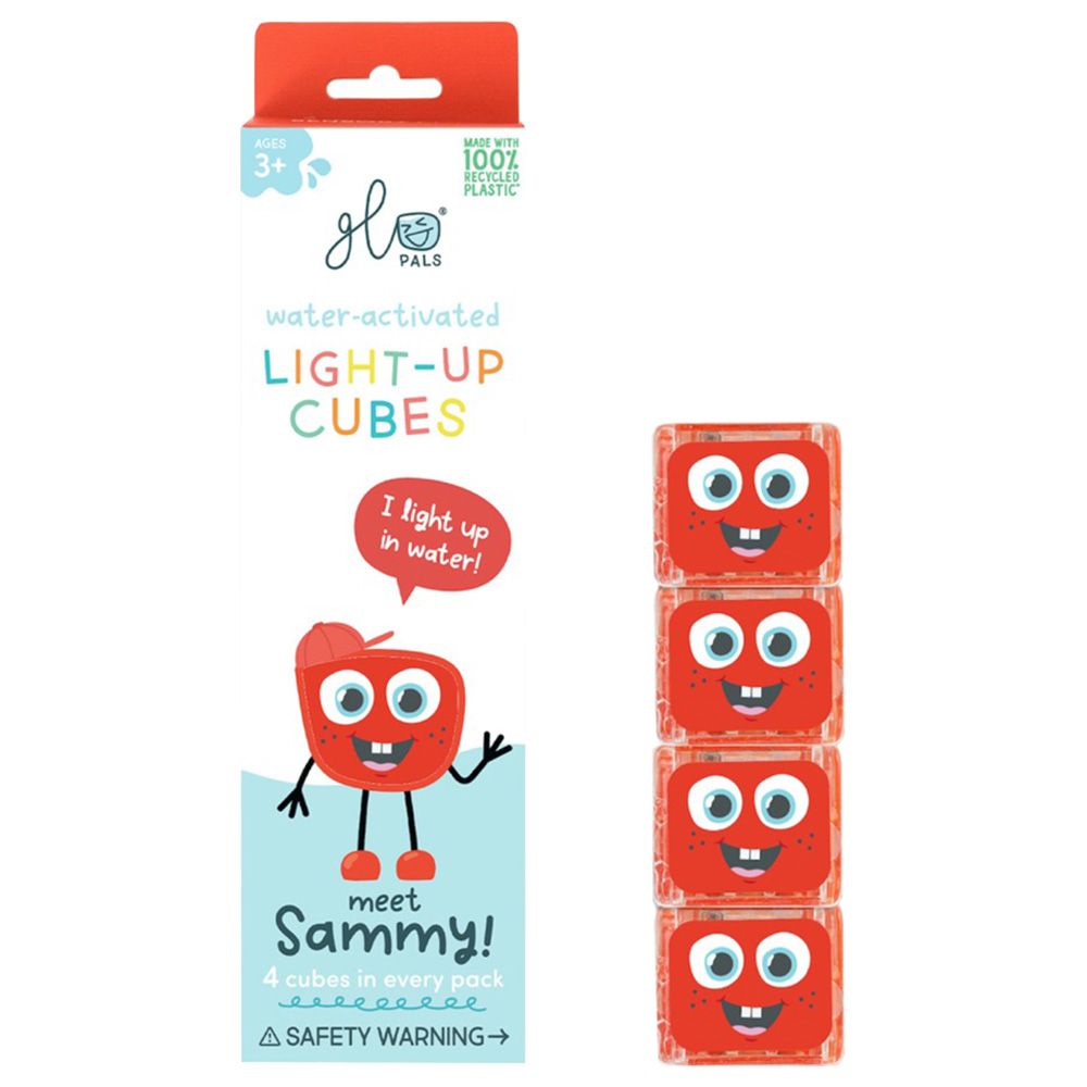 Glo Pals - Light Up Cubes Bath Toys - Sammy - 4pcs