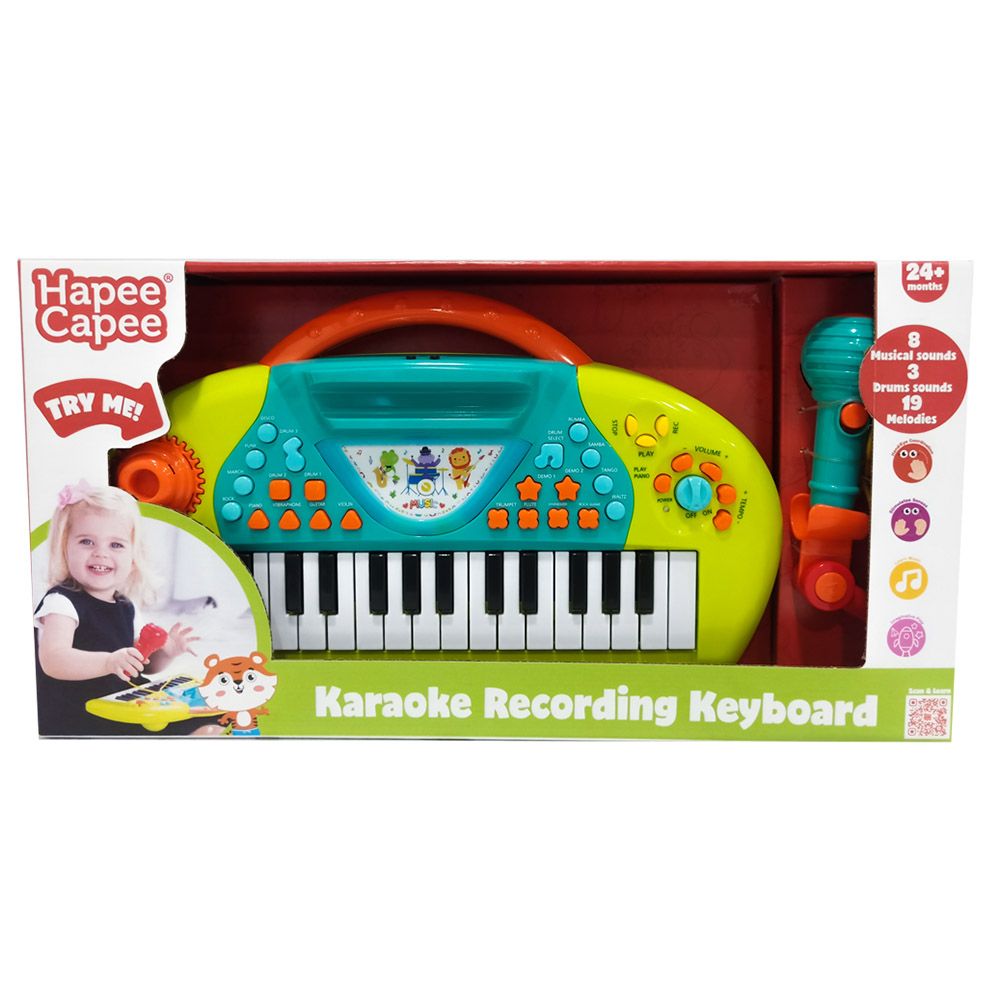 HapeeCapee - Karaoke Recording Keyboard Musical Toy