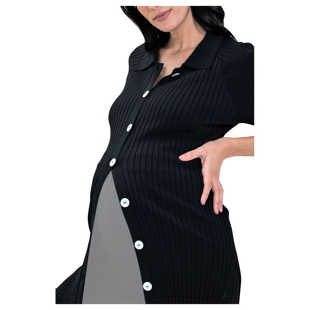 Bump'in Maternity - Kyra Rib Cardigan - Black