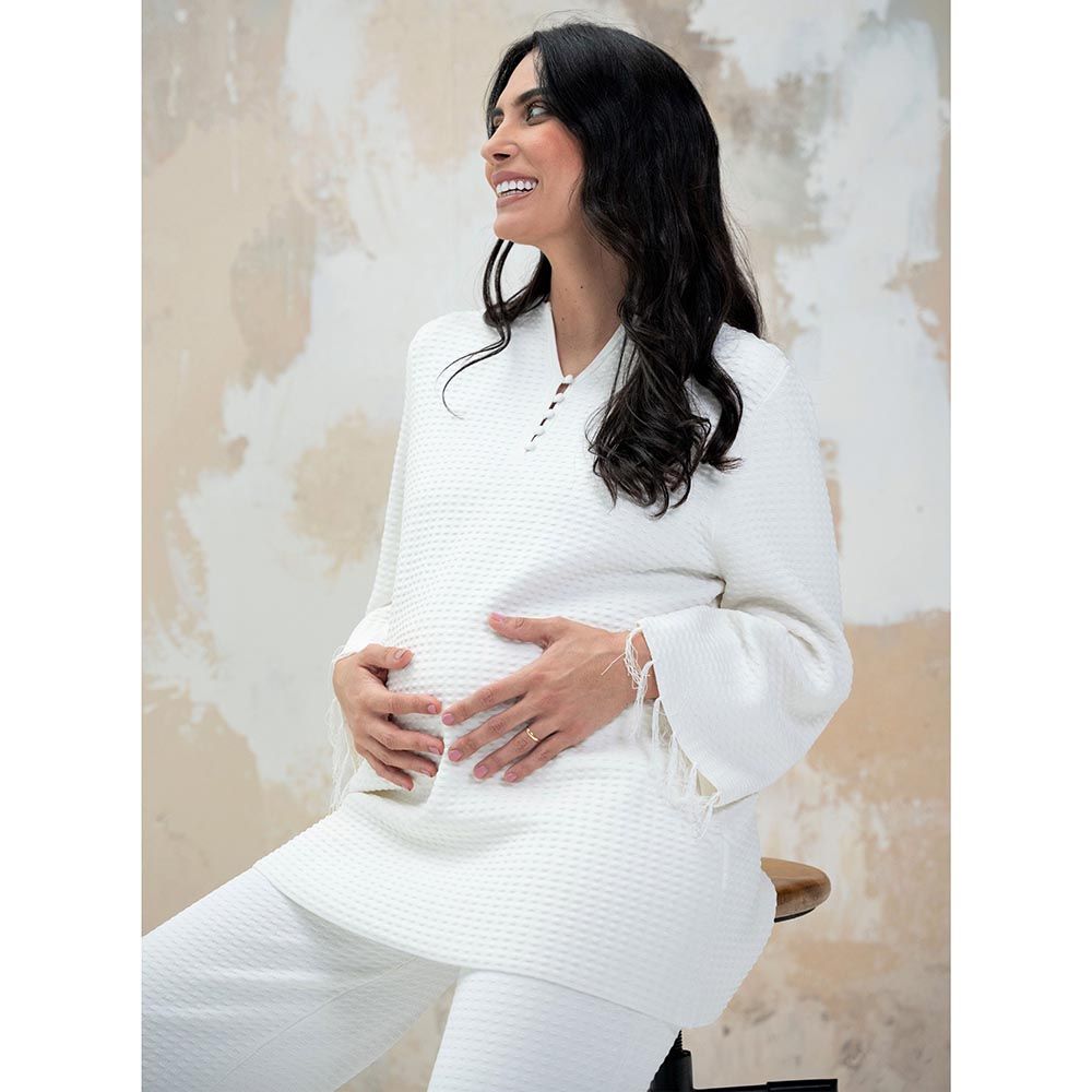 Bump'in Maternity - Tina Tunic Loungewear Set - White