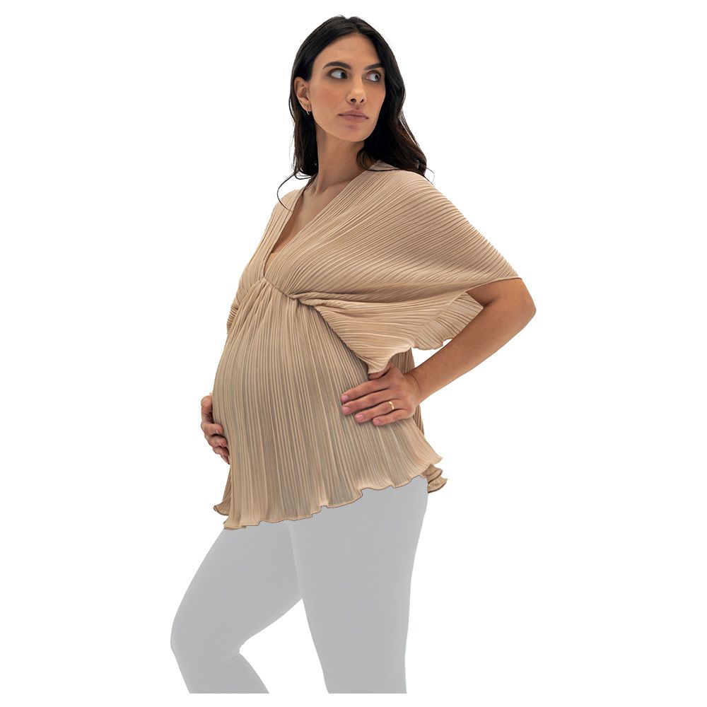 Bump'in Maternity - Blair Blouse - Beige