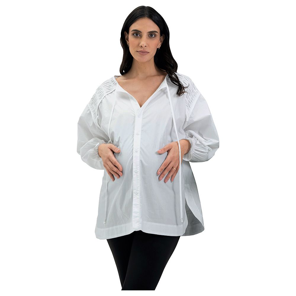 Bump'in Maternity - Ida Blouse - White