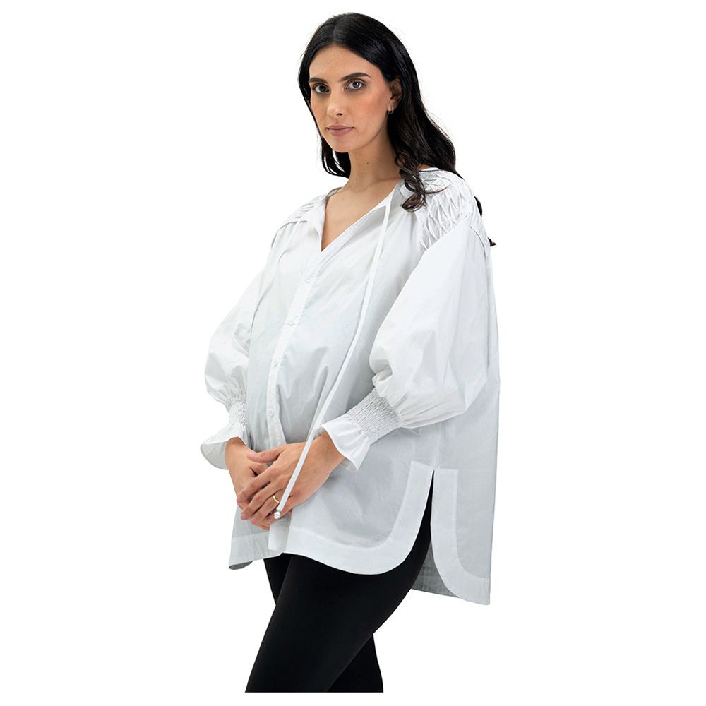 Bump'in Maternity - Ida Blouse - White