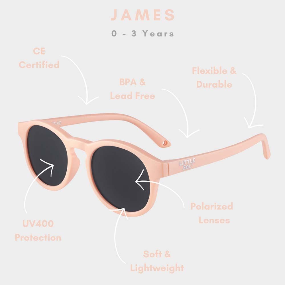 Little Sol+ - James Baby Sunglasses - Peach