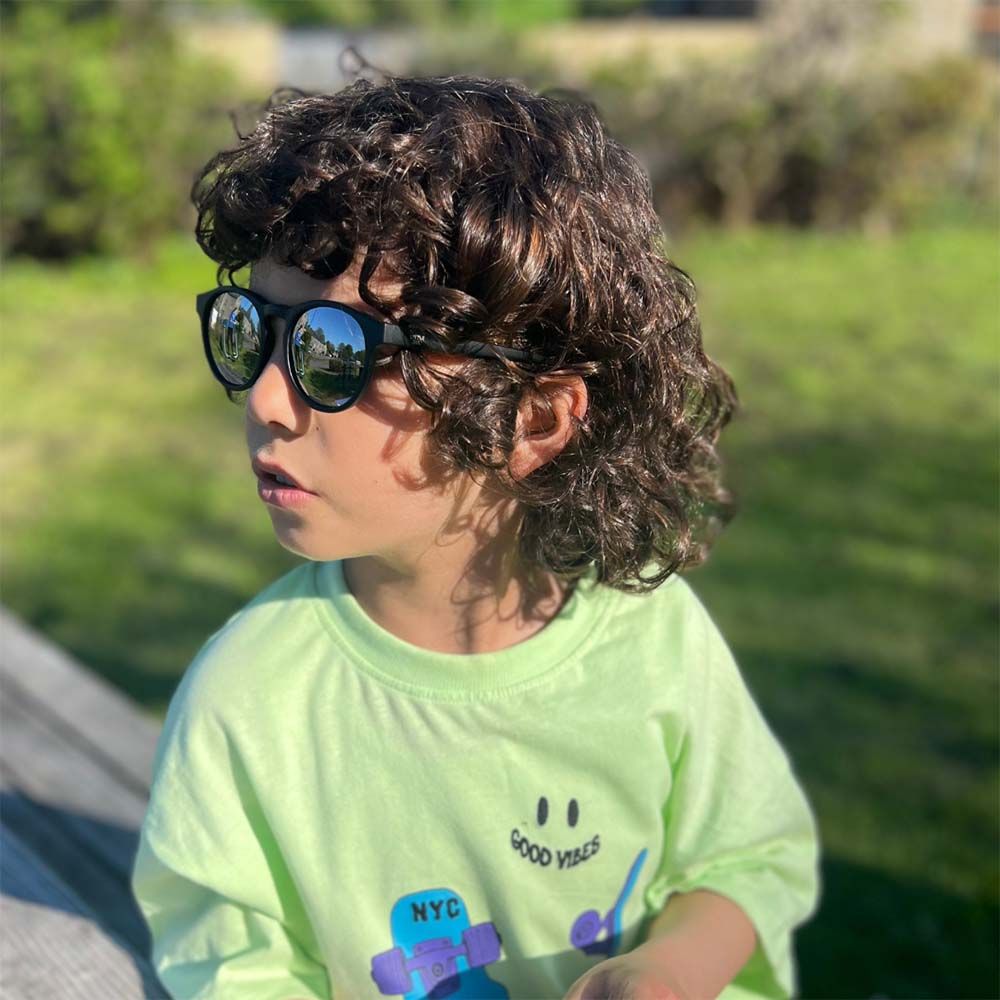 Sydney - Black Mirrored Kids Sunglasses