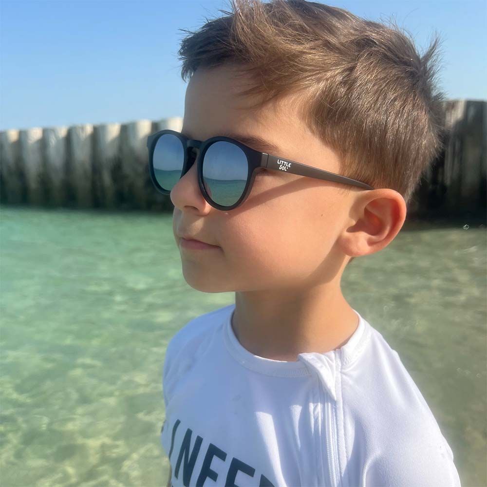 Sydney - Black Mirrored Kids Sunglasses