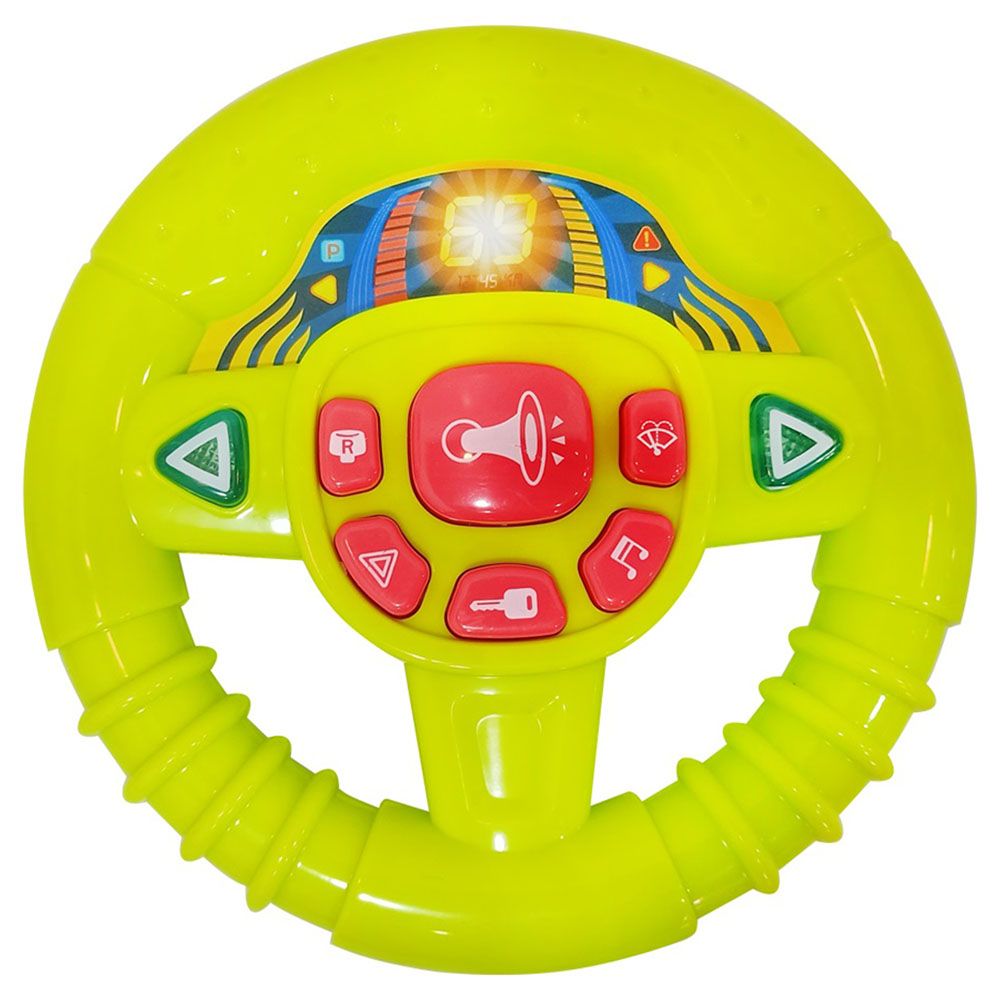 HapeeCapee - Baby Steering Wheel With Sound & Music - Green