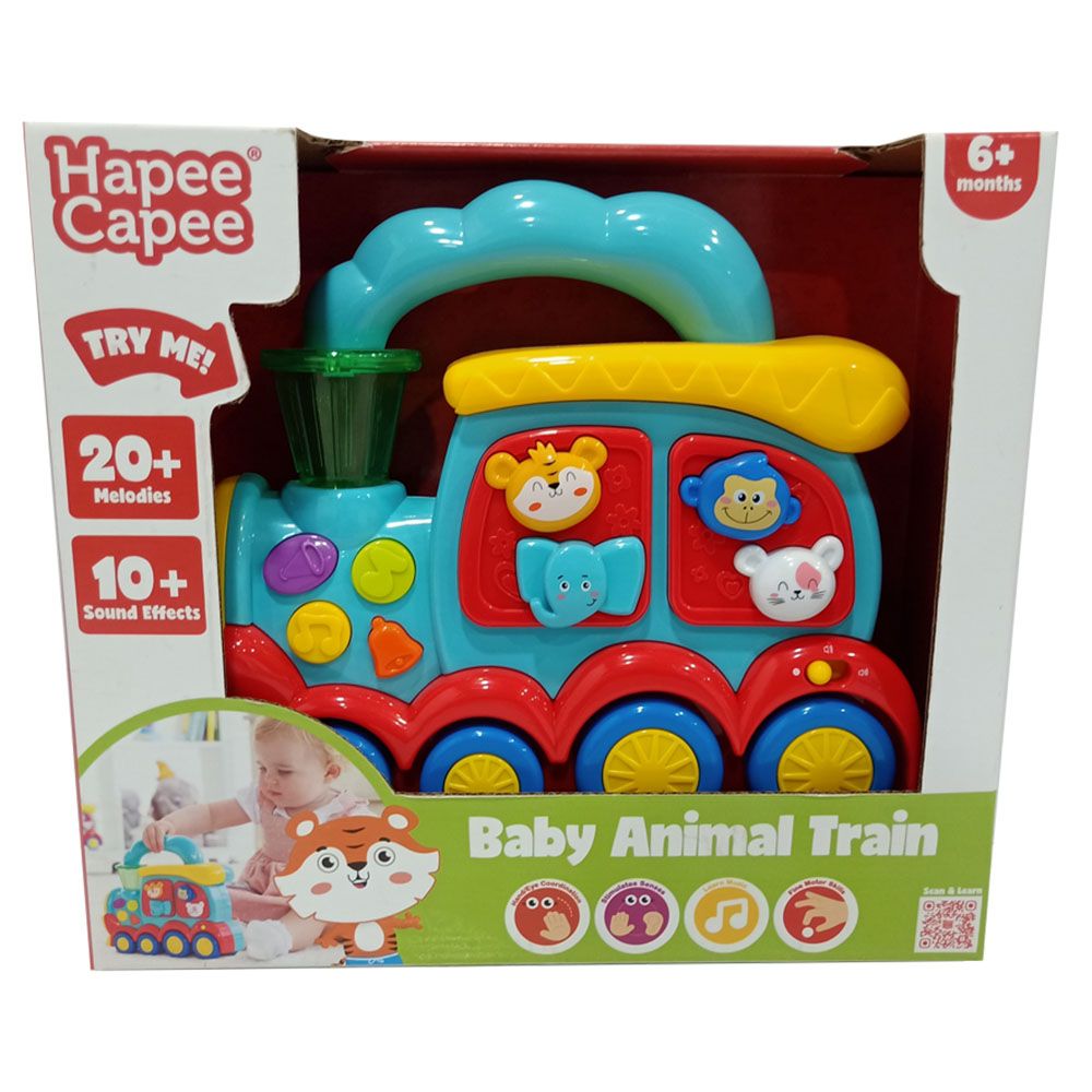 HapeeCapee - Baby Animal Train Toy