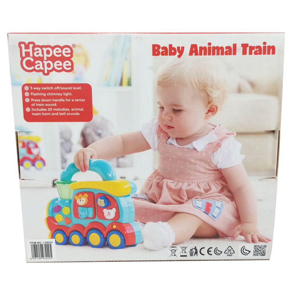 HapeeCapee - Baby Animal Train Toy