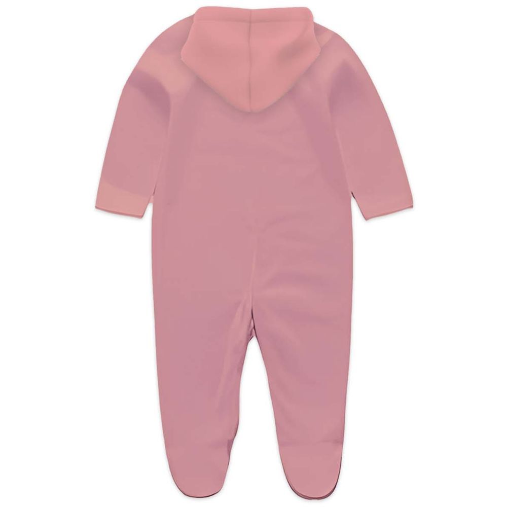 Luay - Soft Fabric Full Sleeves Hooded Romper - Peach