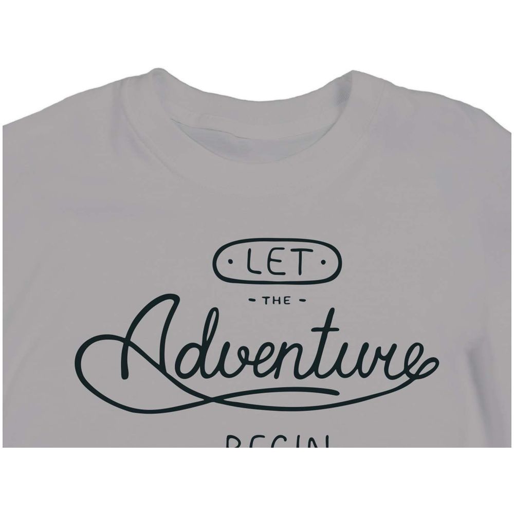 Luay - Adventure Print Regular Fit Half Sleeve T-Shirt - Grey