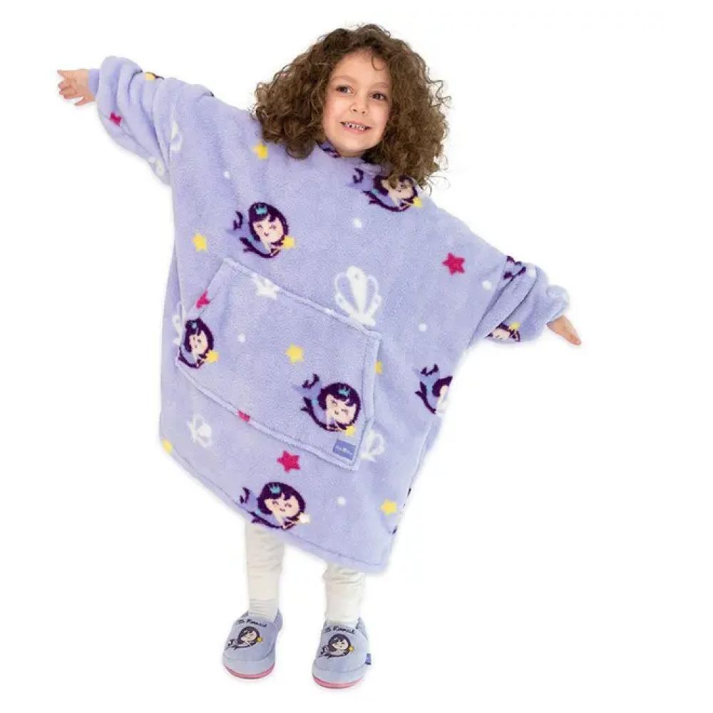 Milk&Moo - Little Mermaid Wearable Blanket Hoodie - Purple