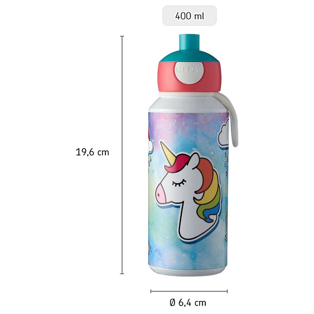 Mepal - Pop-Up Campus Drinking Bottle 400 ml - Unicorn