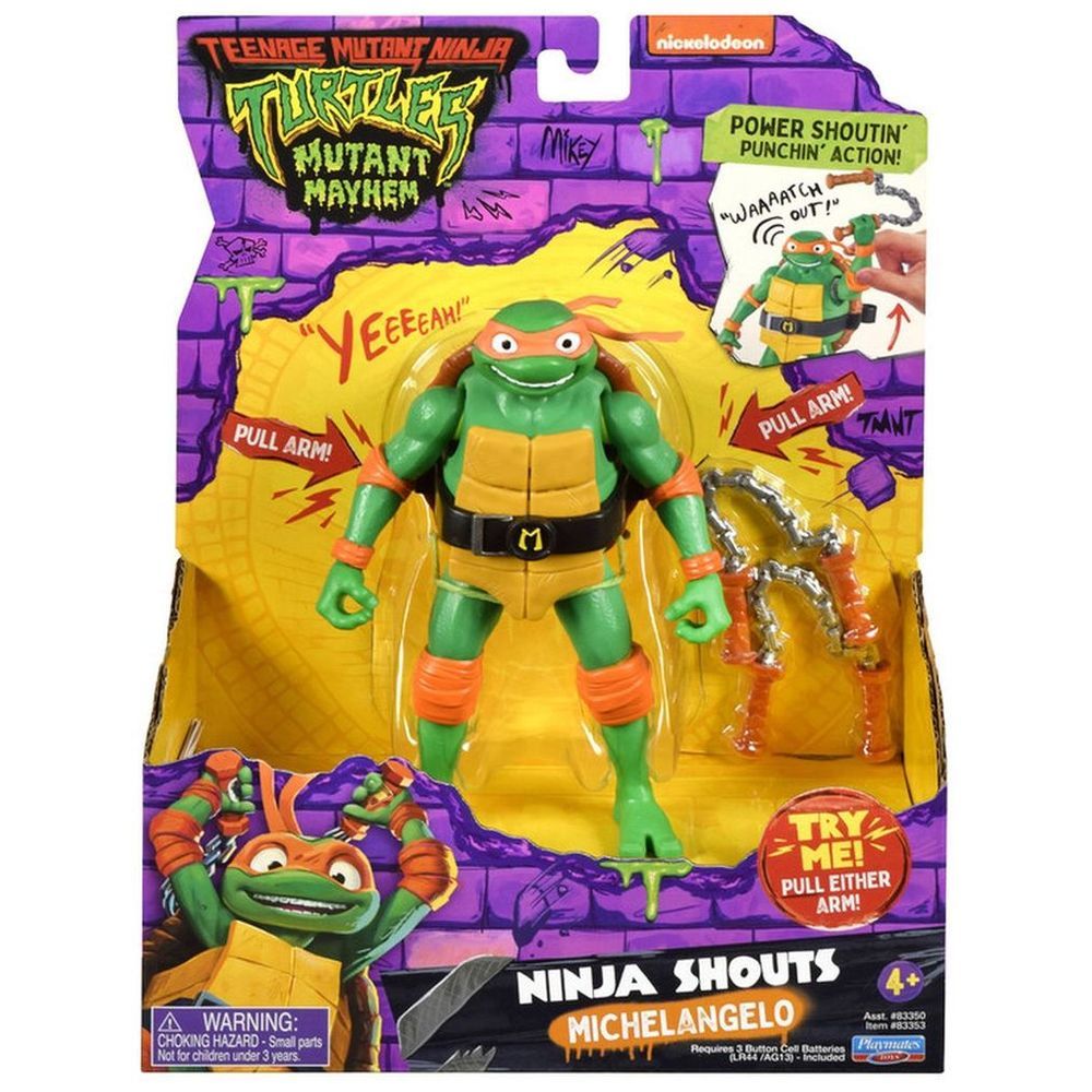 Playmates Toys - Ninja Shouts Michelangelo Figure - 5.5-Inch