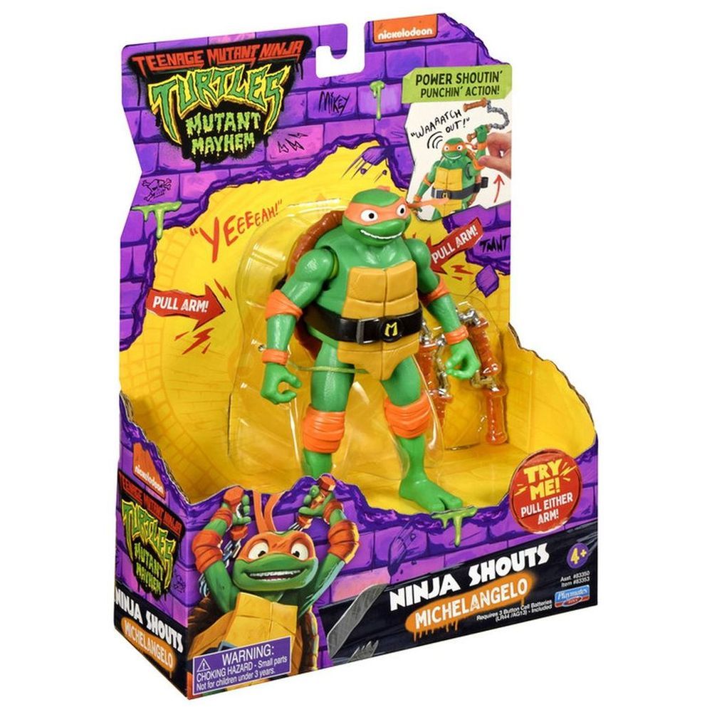 Playmates Toys - Ninja Shouts Michelangelo Figure - 5.5-Inch