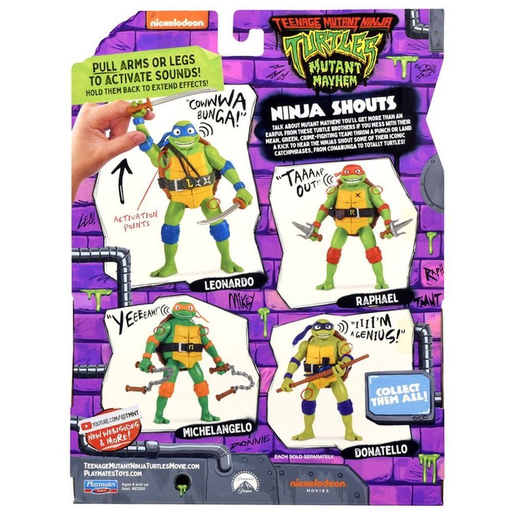 Playmates Toys - Ninja Shouts Michelangelo Figure - 5.5-Inch