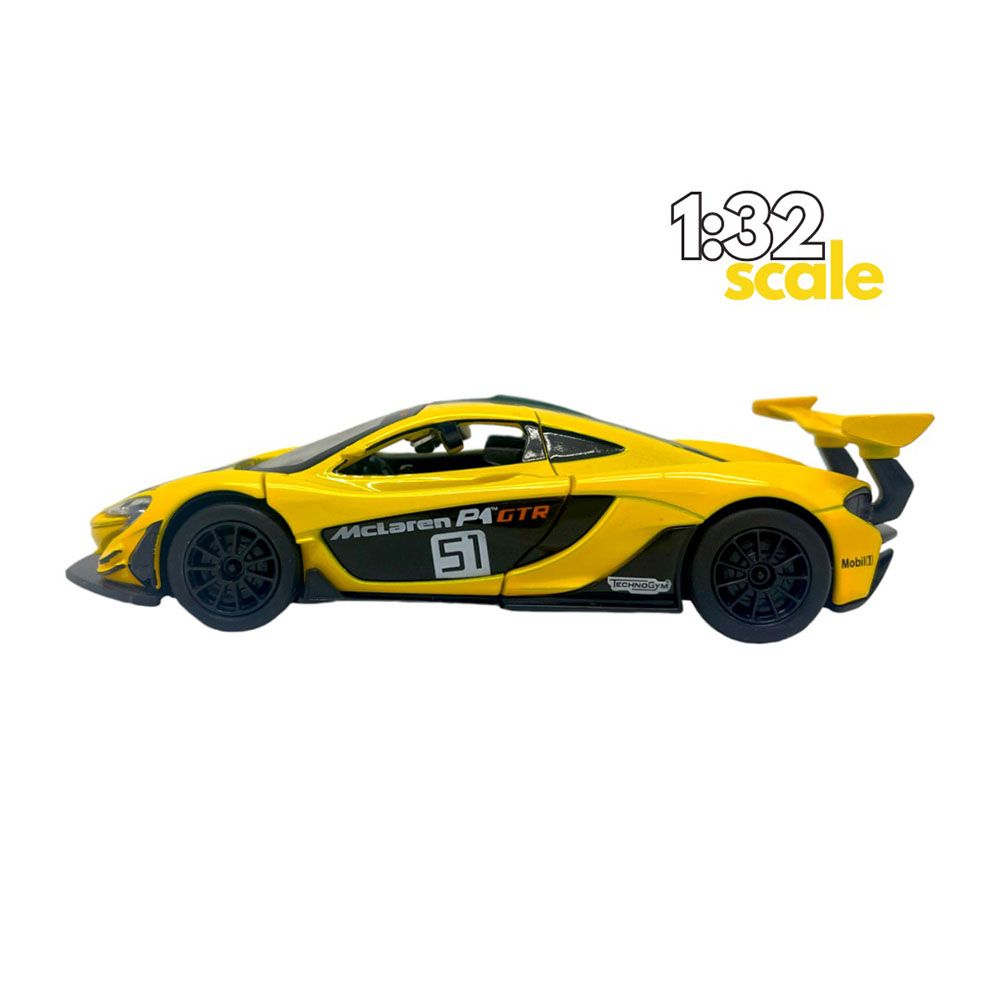 Msz - 1/32 McLaren P1 Gtr Car Die-Cast Replica - Yellow