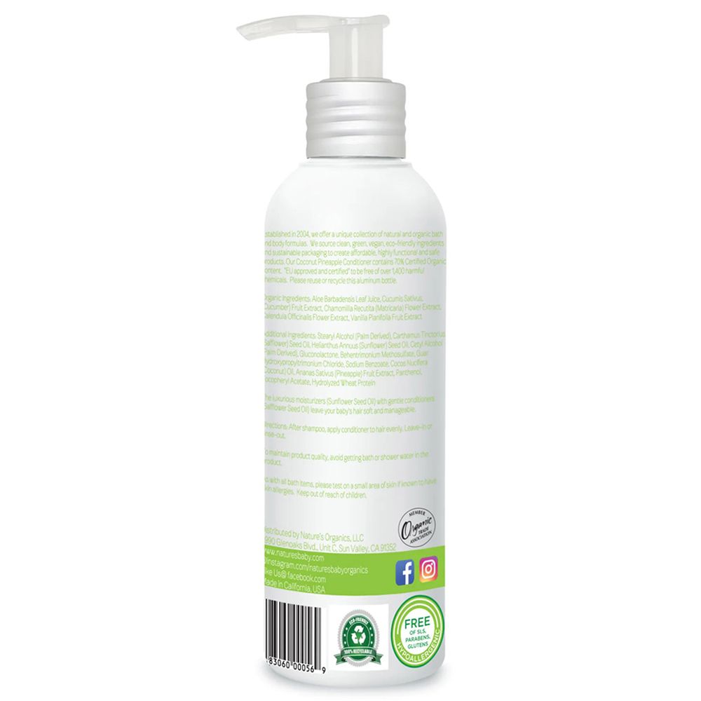 Nature's Baby Organics - Conditioner And Detangler - Coconut Pineapple - 236.5 ml