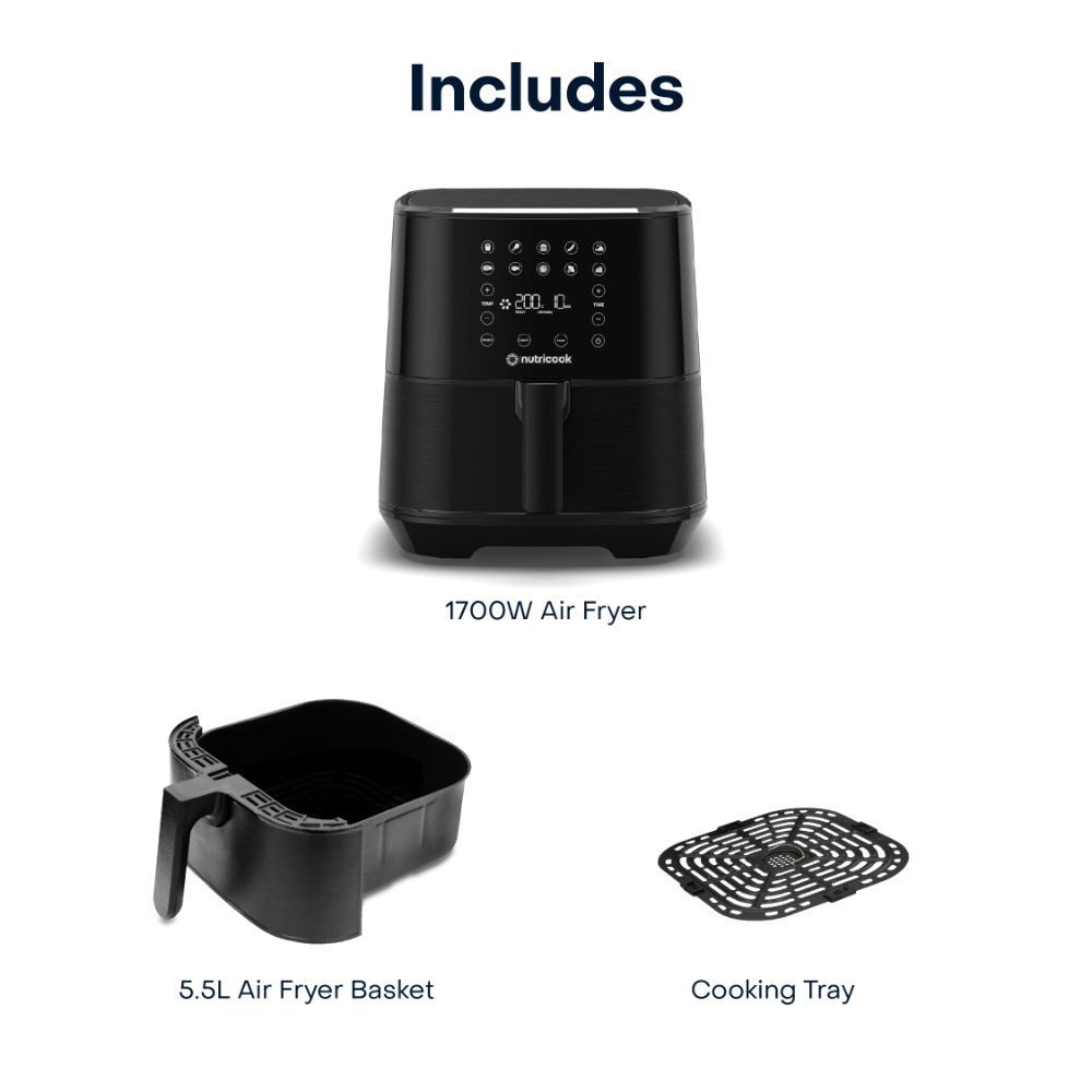 Nutricook - Air Fryer 2, 5.5L, 1700W - Black