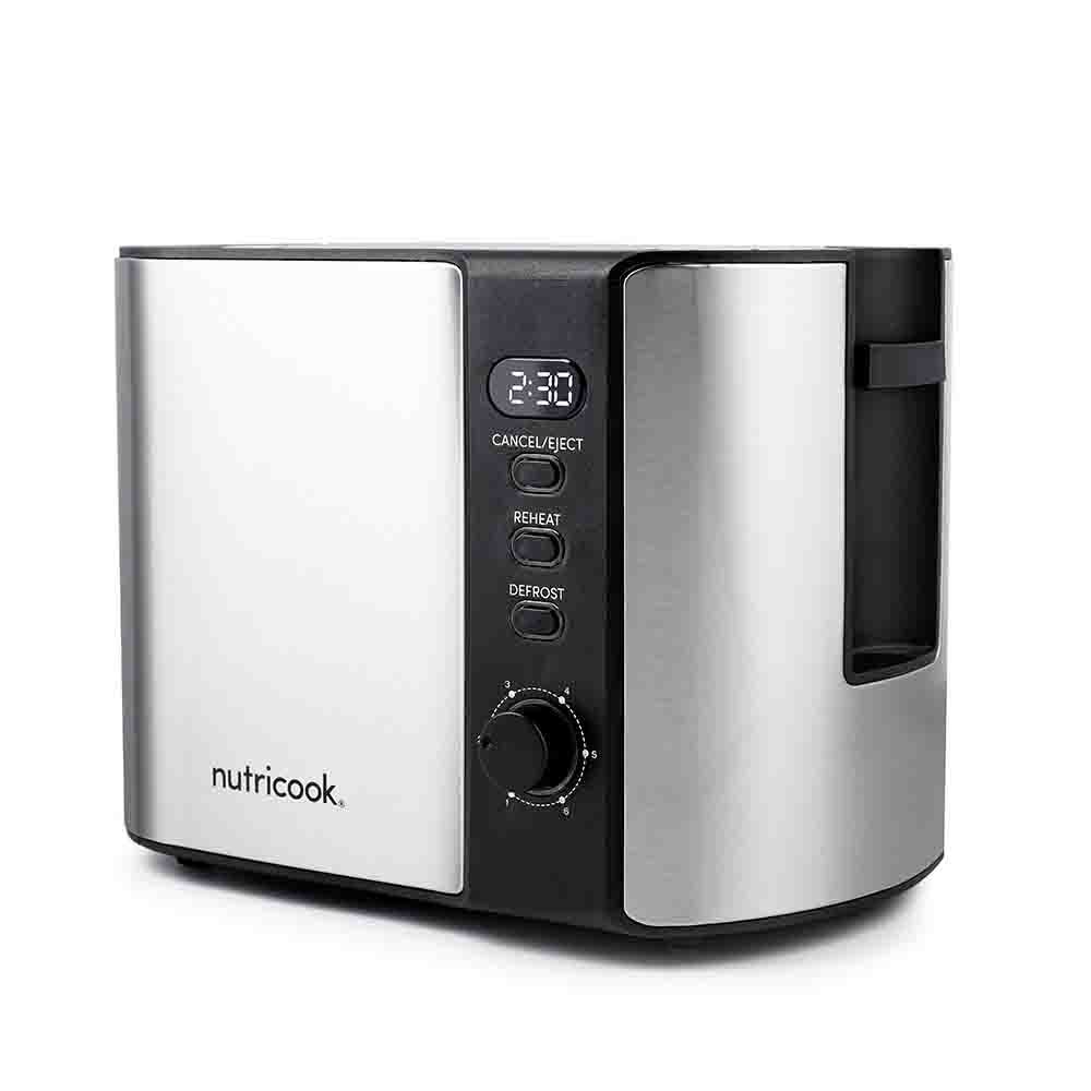 Nutricook - Digital 2-Slice Toaster W/ LED Display - Black