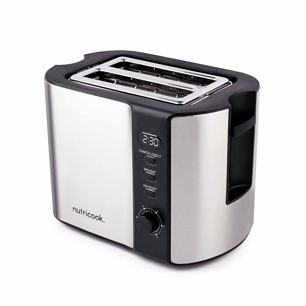 Nutricook - Digital 2-Slice Toaster W/ LED Display - Black