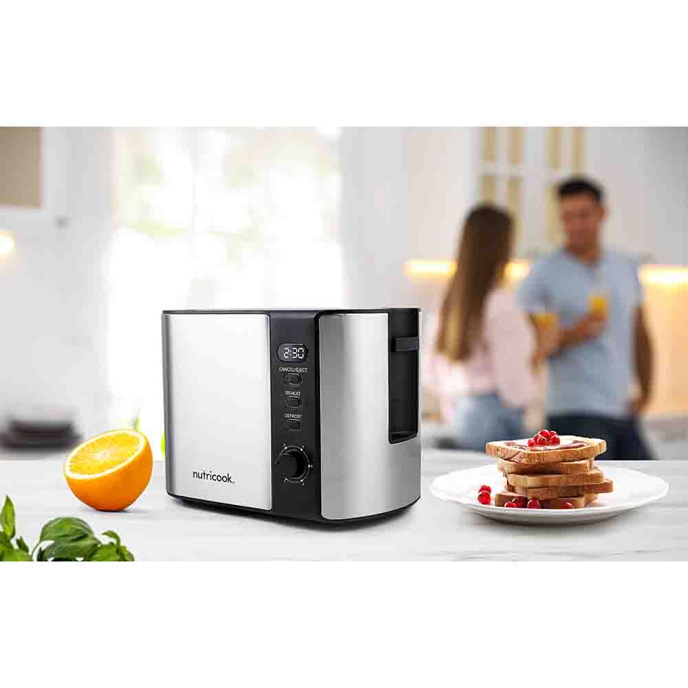 Nutricook - Digital 2-Slice Toaster W/ LED Display - Black