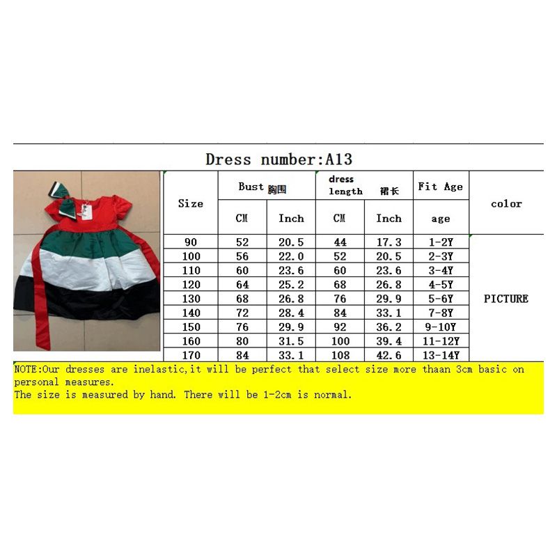 D' Daniela - UAE National Day Flag Bow Dress