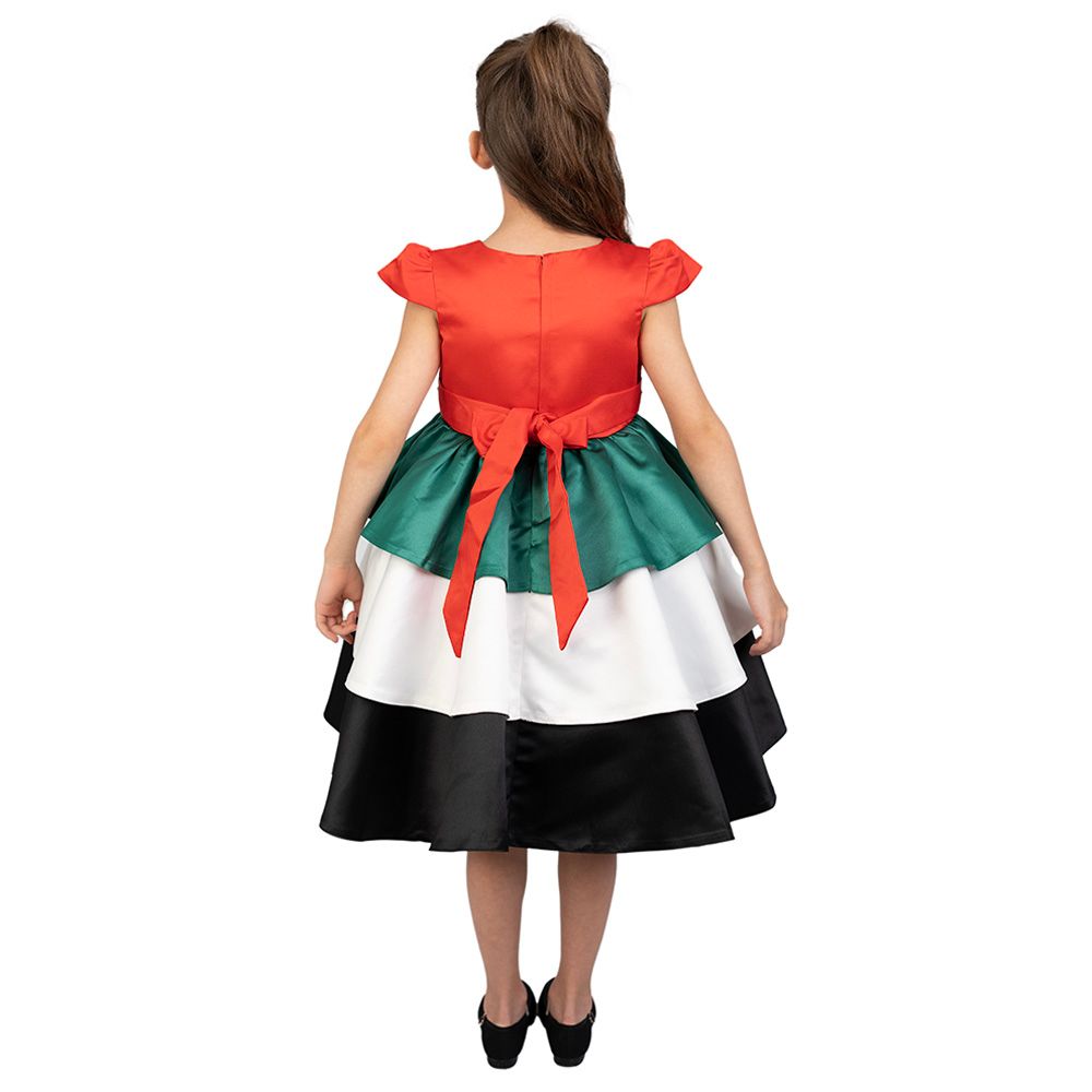 D' Daniela - UAE National Day Flag Dress w/ Gold Belt