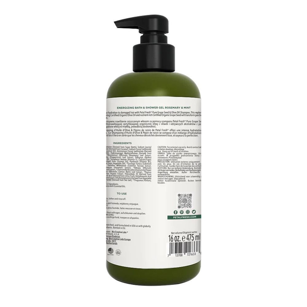 Petal Fresh - Bath & Shower Gel Rosemary & Mint 475ml