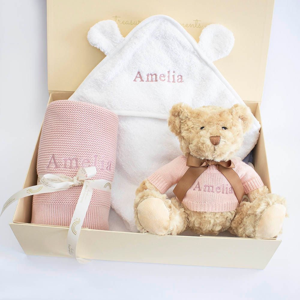 The Baby Gifting Company - Welcome Little One Gift Set - Pink - 3 Pcs