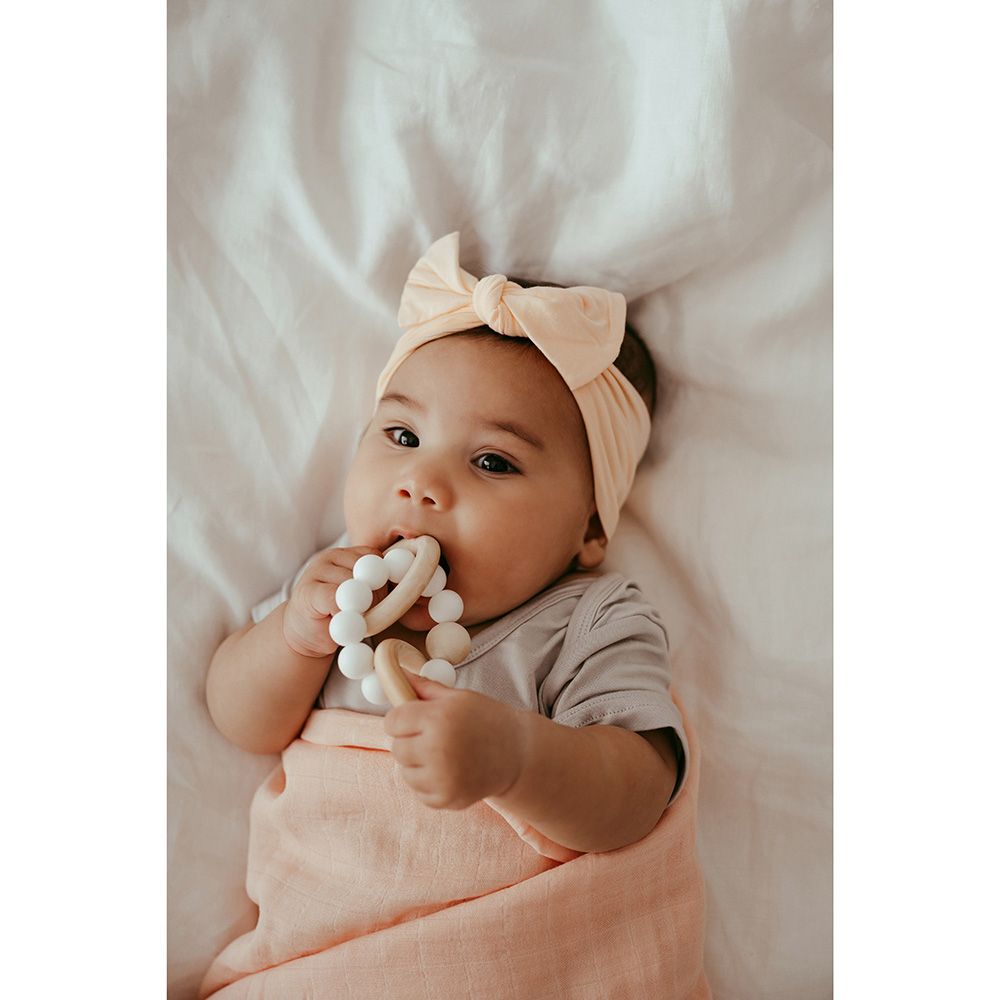 Anvi Baby - Organic Knotted Headband - Peach